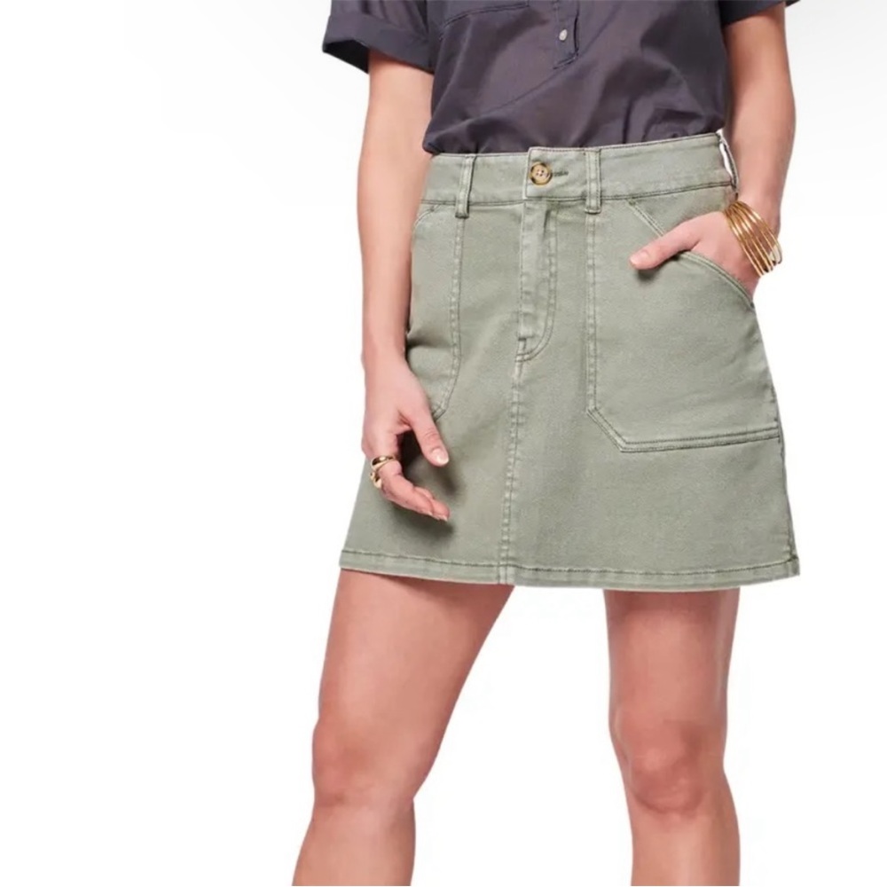 Faherty Utility Mini Skirt Green